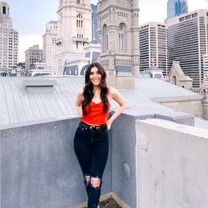 Silky red Alice + Olivia Tank